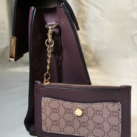 Dune London Crossbody Satchel Handbag - Purple/Mauve